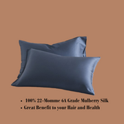 SteelBlue Simple Silk Pillowcase