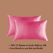 Deep Pink Satin Silk Pillowcase