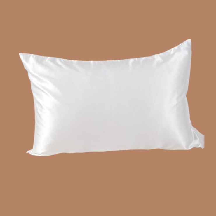 White Zipper Silk Pillowcase