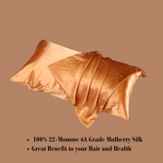 Gold Zipper Silk Pillowcase