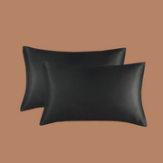 Black Satin Silk Pillowcase