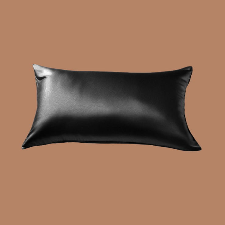 Black Soft Silk Pillowcase