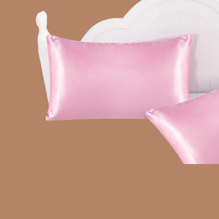 Pink Zipperless Silk Pillowcase