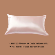 Pink Soft Silk Pillowcase