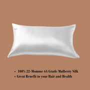 Silver Soft Silk Pillowcase