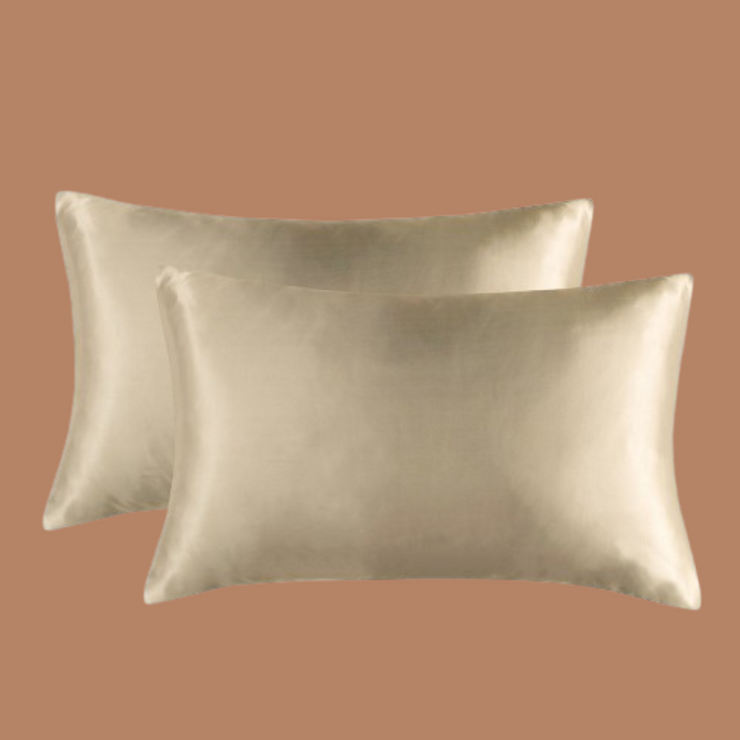 Khaki Satin Silk Pillowcase