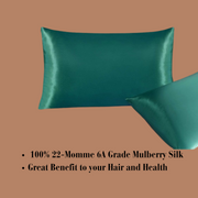 Green Soft Silk Pillowcase