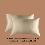 Khaki Satin Silk Pillowcase