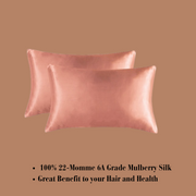 Salmon Satin Silk Pillowcase