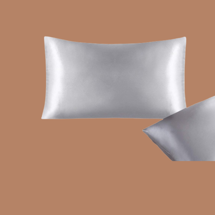 Gray Soft Silk Pillowcase