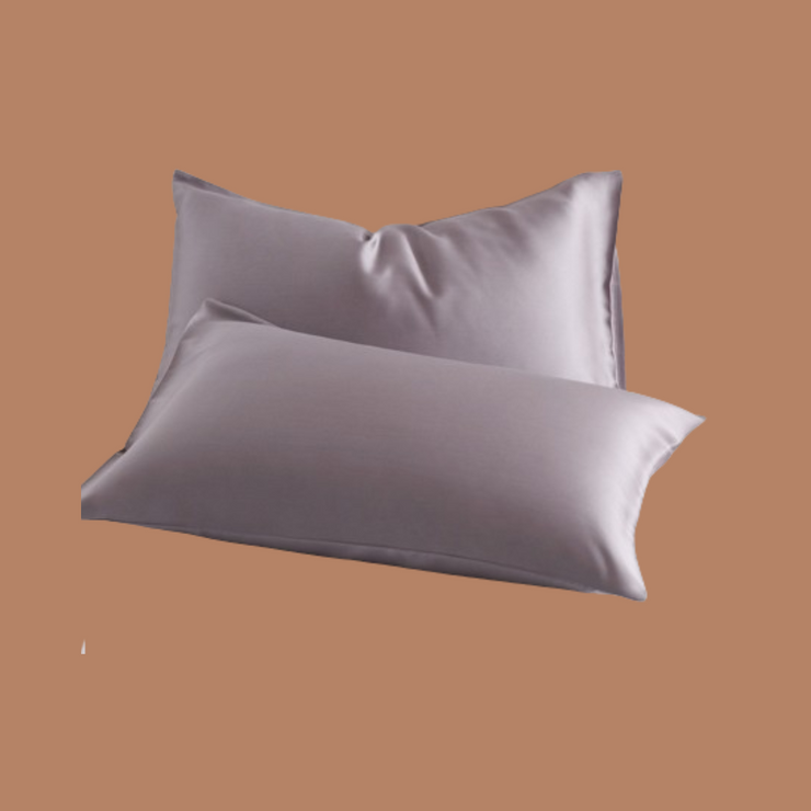 Gray Simple Silk Pillowcase