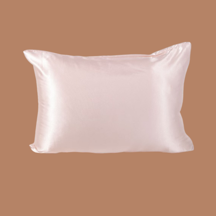 PeachPuff Zipper Silk Pillowcase