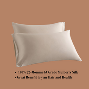 Cornsilk Simple Silk Pillowcase