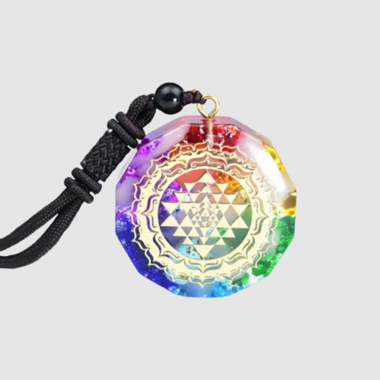 Balanced Energy Chakra Orgonite Necklace with EMF Protection