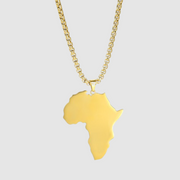 Gold Africa Pendant Necklace