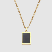 Stylish Onyx Tablet Necklace