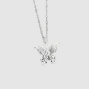 Fluttering Wing Pendant Necklace