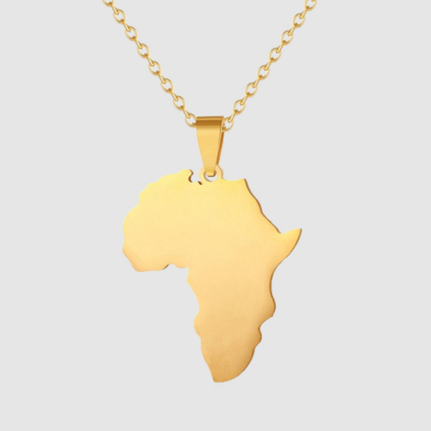 Africa Map Shape Necklace