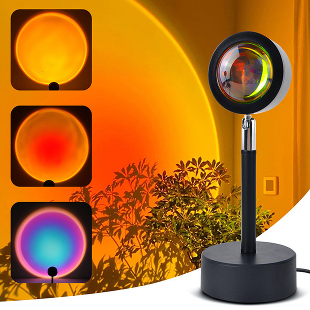 USB Power Portable Sunset Night Light Projector