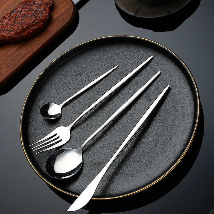 Modern Silver Flatware Set