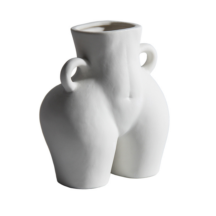 Ceramic Body Sculpture Flower Vase