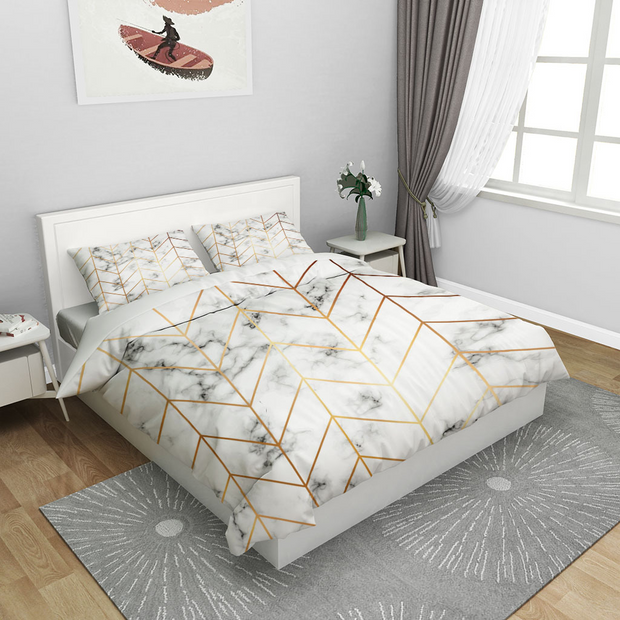 Marble Arrow Duvet Cover Set