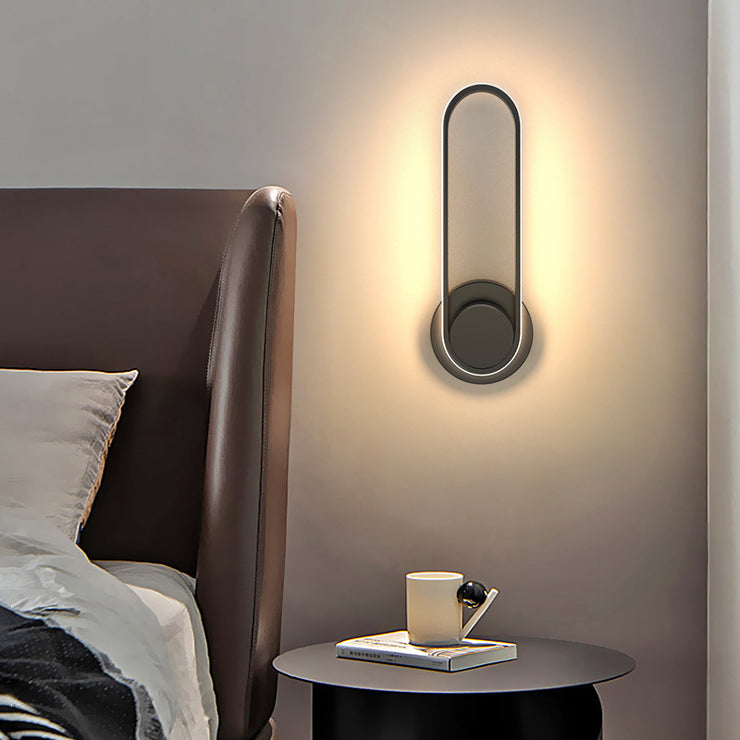 Modern Black Indoor LED Rotated Wall Sconce