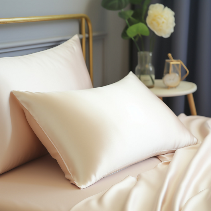 Cornsilk Soft Silk Pillowcase