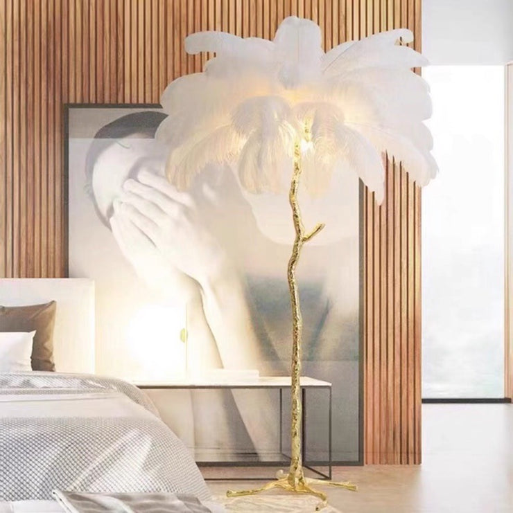 Ostrich Feather Floor Lamp