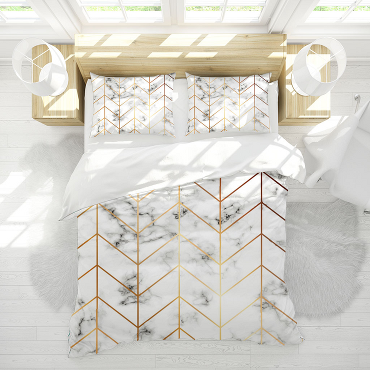 Marble Arrow Duvet Cover Set