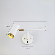 Gold Modern Swing Arm Indoor Wall Sconce 1 Light