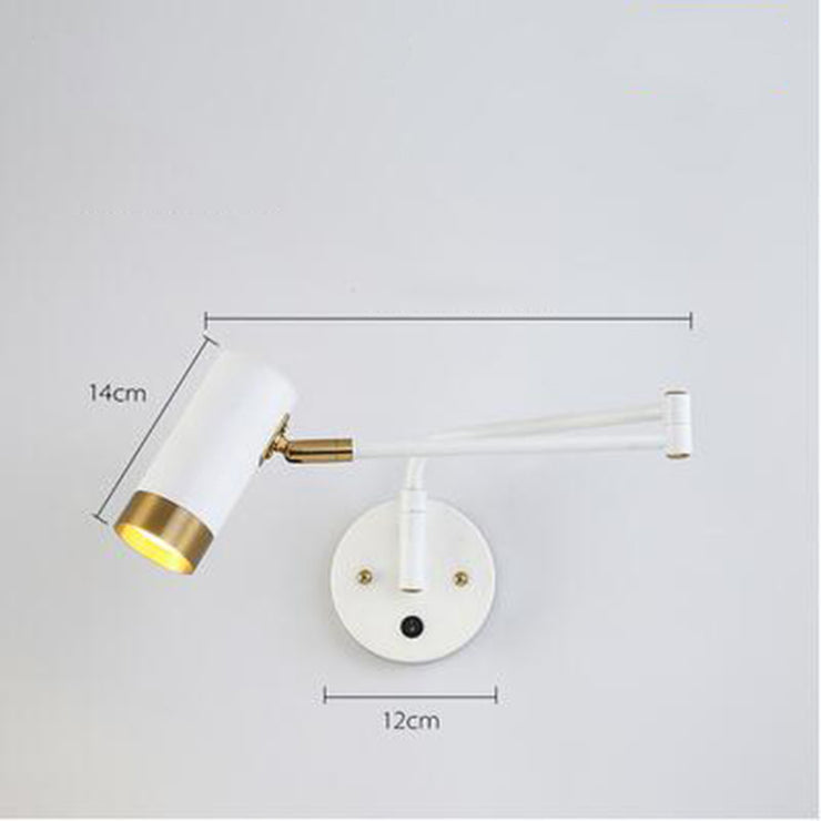 Gold Modern Swing Arm Indoor Wall Sconce 1 Light