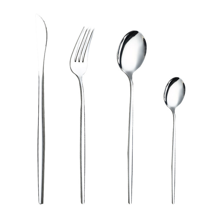 Modern Silver Flatware Set