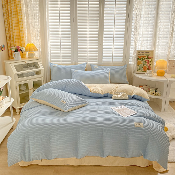 Seersucker Fabric Bedding Set