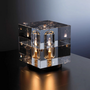 Postmodern Creative Square Crystal Table Lamp