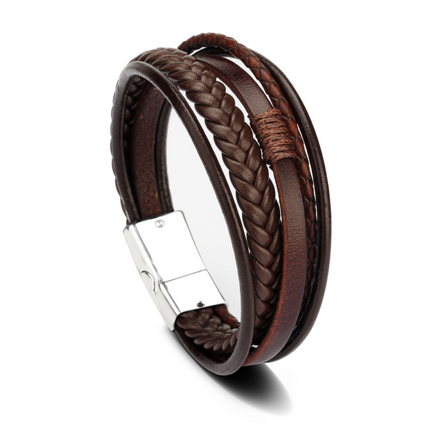 Retro Ethnic Hand-Woven Rope Leather Bracelet