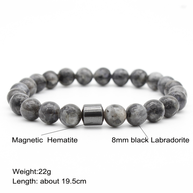 Stone Beaded Magnetic Bracelet