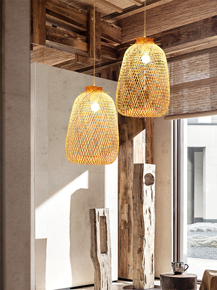 Kanya - Compressable Bamboo Pendant Light