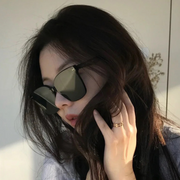 Black Oval Frame Polarized Sunglasses