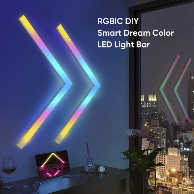 RGB LED Wall Scone with Remote and App Control, RGB Glide Wall Light Bar for Gaming TV Bedroom Streaming