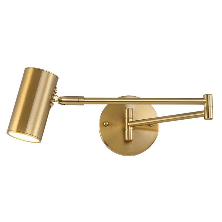 Gold Modern Swing Arm Indoor Wall Sconce 1 Light