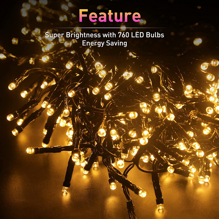 760 LEDS 25FT Firecrackers Lights With 8 Modes Decor Fairy Lights