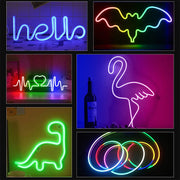 LED Neon Rope Lights, Flexible LED Rope Lights,IP65 Outdoor RGB Neon Lights Waterproof, Music Sync Gaming LED Neon Strip Lights for Bedroom Indoor LED Light