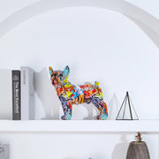 French Bulldog Graffiti Painted Statue