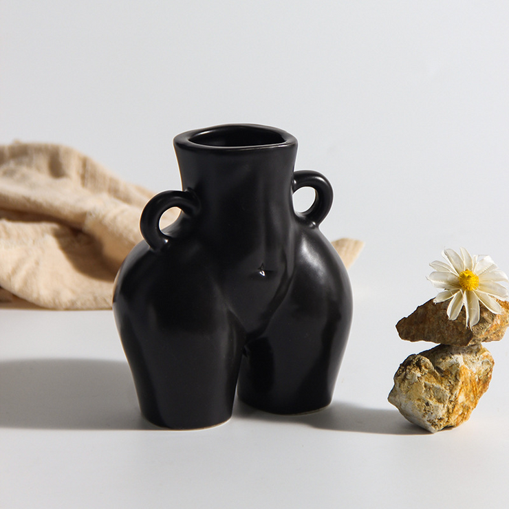 Ceramic Body Sculpture Flower Vase