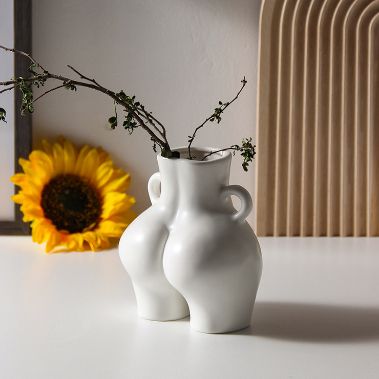 Ceramic Body Sculpture Flower Vase