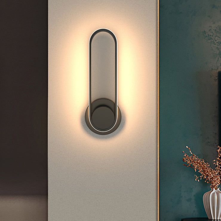 Modern Black Indoor LED Rotated Wall Sconce