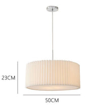 Nordic Minimalist Pleated PVC Fabric Drum Cone 1-Light Pendant Light