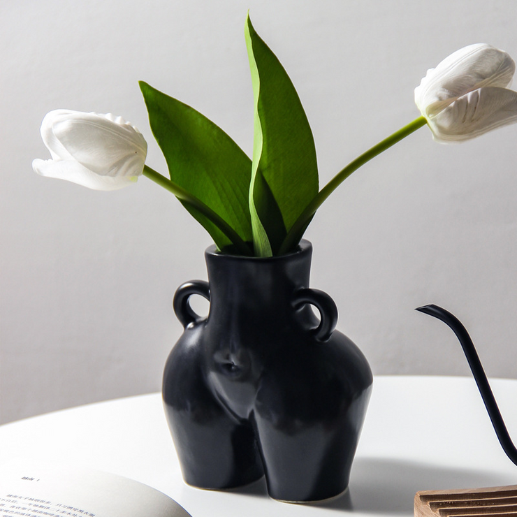 Ceramic Body Sculpture Flower Vase