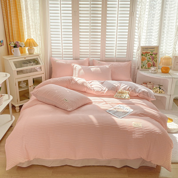 Seersucker Fabric Bedding Set